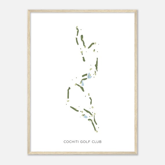 Cochiti Golf Club New Mexico Modern Watercolor Map Golfer Gift Golf Wall Art Golf Poster Print Course Layout
