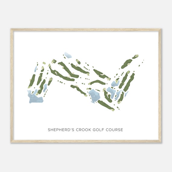 Shepherds Crook Golf Course Illinois Modern Watercolor Map Golfer Gift Golf Wall Art Golf Poster Print Course Layout