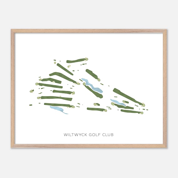 Wiltwyck Golf Club Kingston New York Modern Watercolor Map Golf Poster