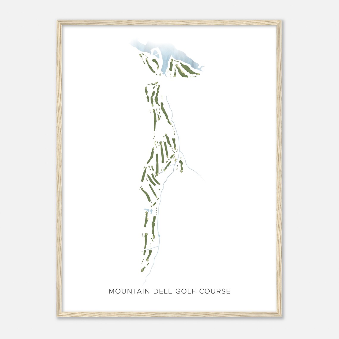 Mountain Dell Golf Course Utah Modern Watercolor Map Golfer Gift Golf Wall Art Golf Poster Print Course Layout