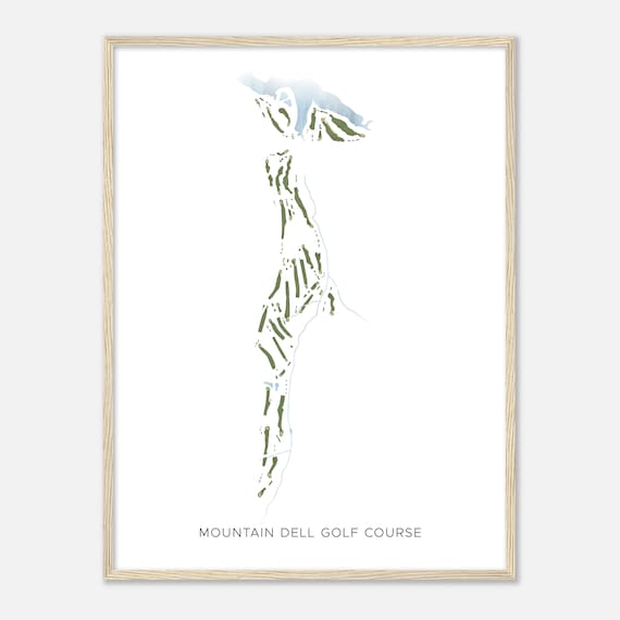 Mountain Dell Golf Course Utah Modern Watercolor Map Golfer Gift Golf Wall Art Golf Poster Print Course Layout