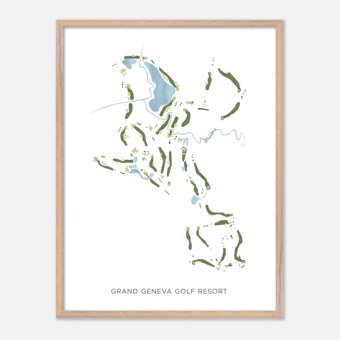 Grand Geneva Golf Resort Modern Fairway Golf Course Map Poster - Image 2