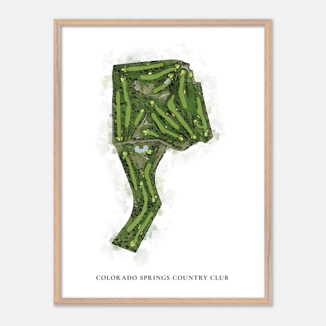 Colorado Springs Country Club Colorado Classic Golf Map Wall Art - Image 6
