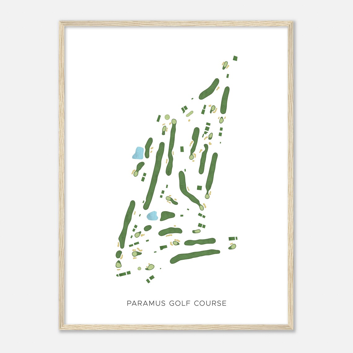 Paramus Golf Course New Jersey Modern Watercolor Map Golfer Gift Golf Wall Art Golf Poster Print Course Layout - Image 2