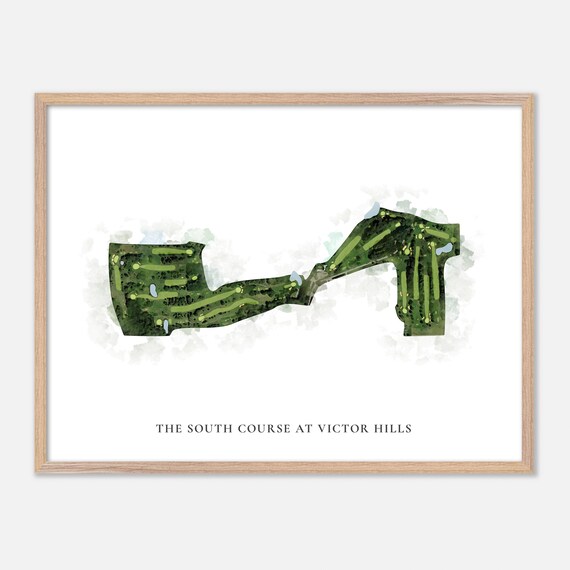 The South Course at Victor Hills New York Classic Golf Map Poster