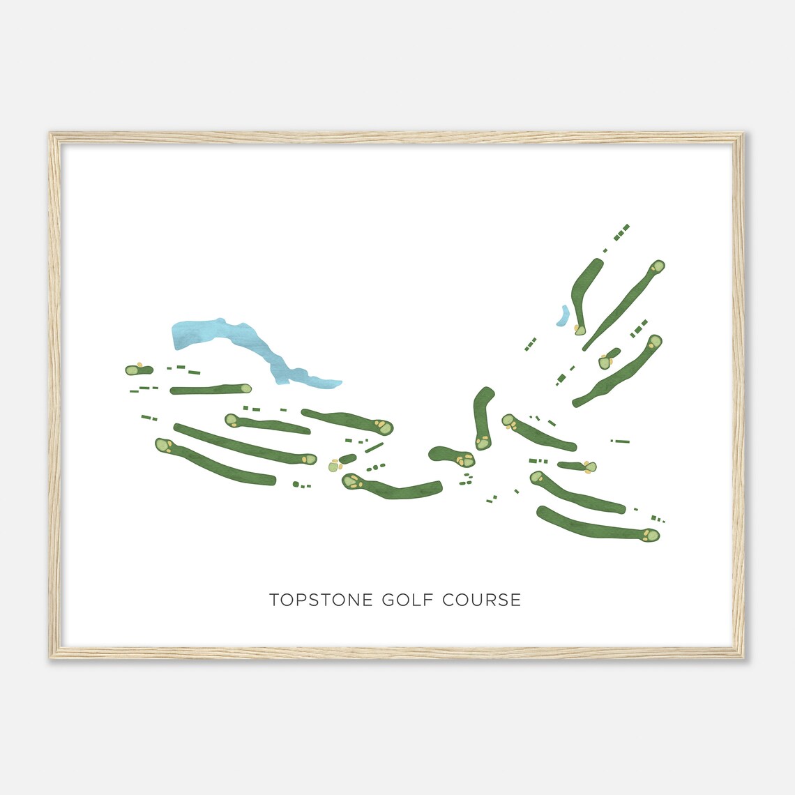 Topstone Golf Course Connecticut Modern Watercolor Map Golfer Gift Golf Wall Art Golf Poster Print Course Layout