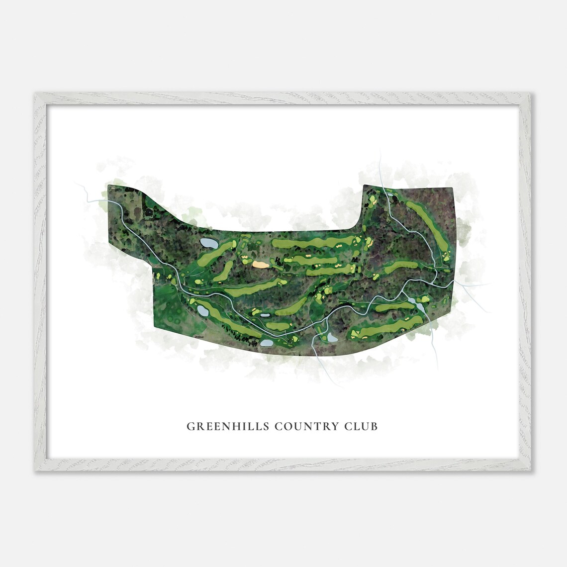 Greenhills Country Club London Canada Classic Watercolor Map Poster - Image 3