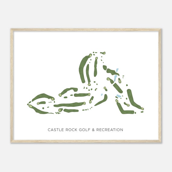 Castle Rock Golf Recreation Virginia Modern Watercolor Map Golfer Gift Golf Wall Art Golf Poster Print Course Layout