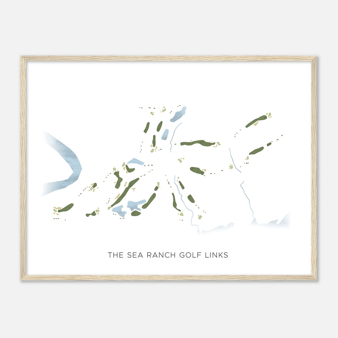 The Sea Ranch Golf Links California Modern Minimalist Map Poster