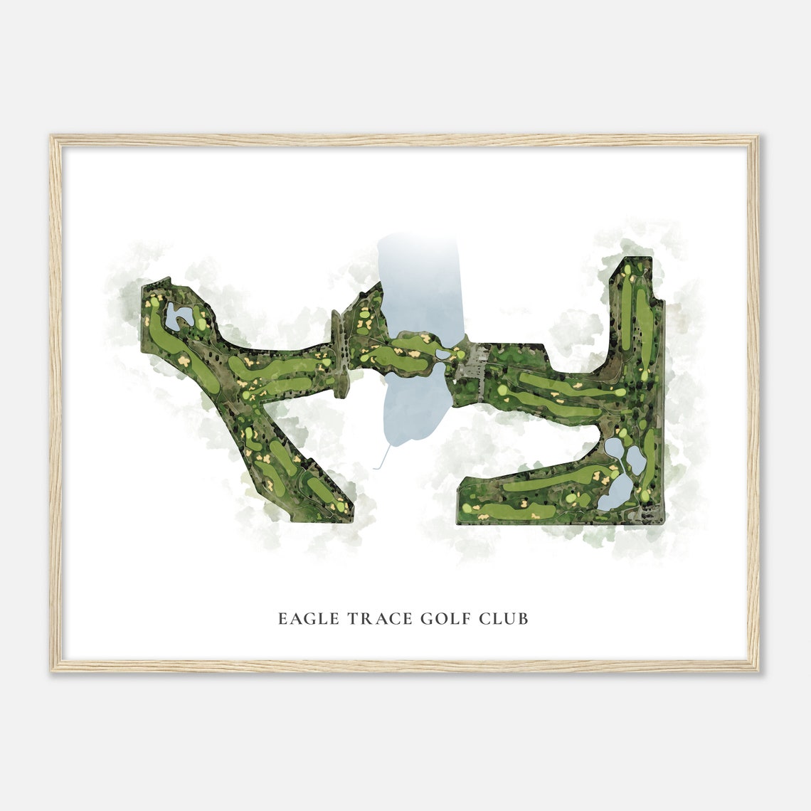 Eagle Trace Golf Club Colorado Classic Watercolor Map Poster - Image 2