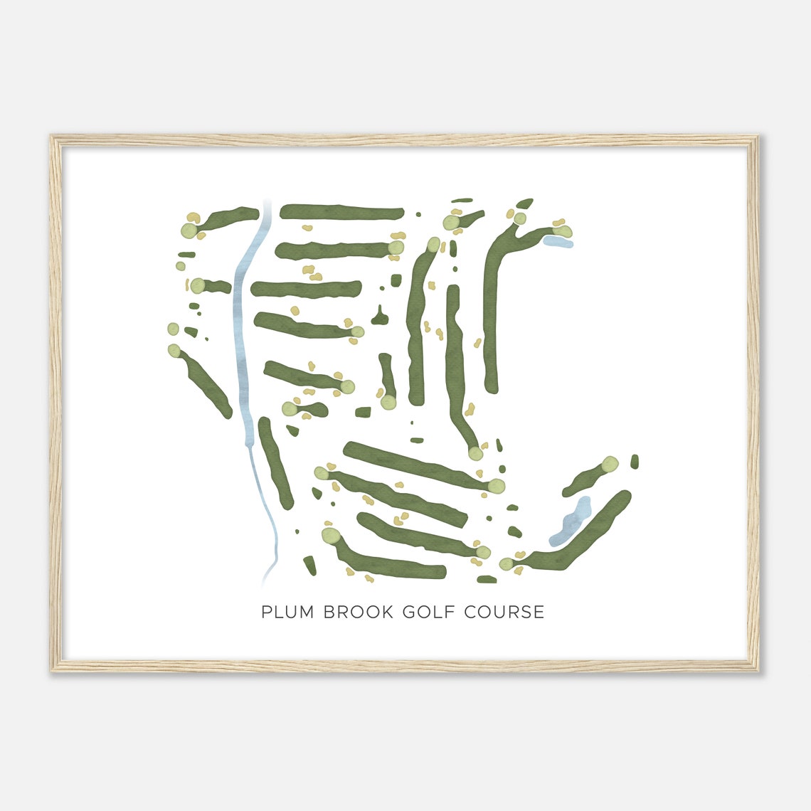 Plum Brook Golf Course Modern Minimalist Course Map Golfer Gift Poster