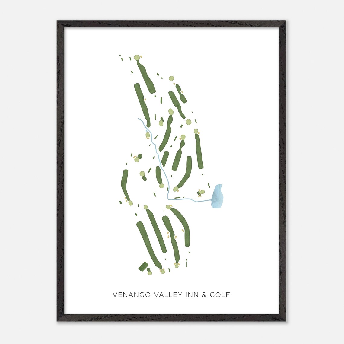Venango Valley Inn & Golf Venango Pennsylvania Modern Watercolor Poster - Image 3