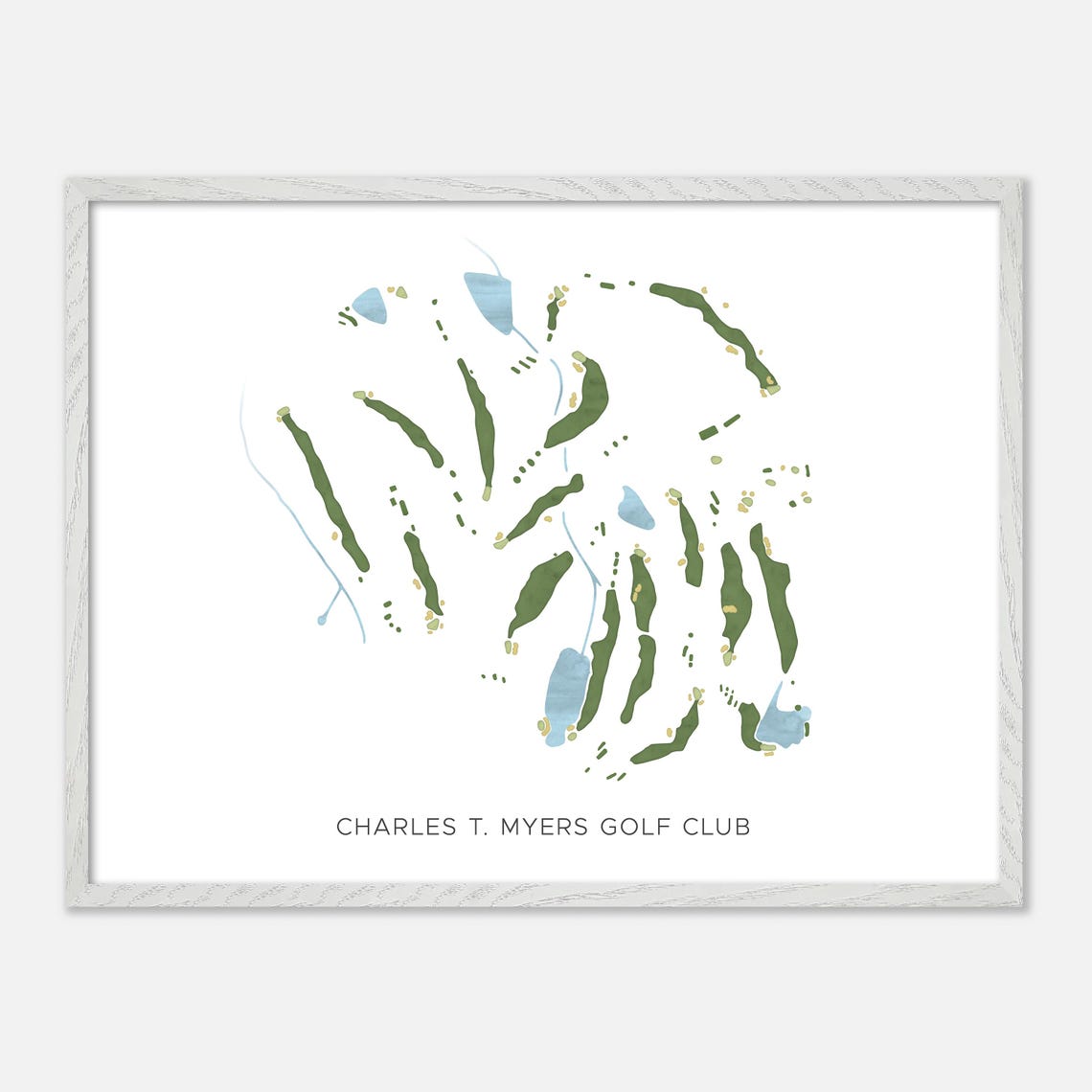 Charles T. Myers Golf Club Charlotte NC Modern Minimalist Golf Poster - Image 4