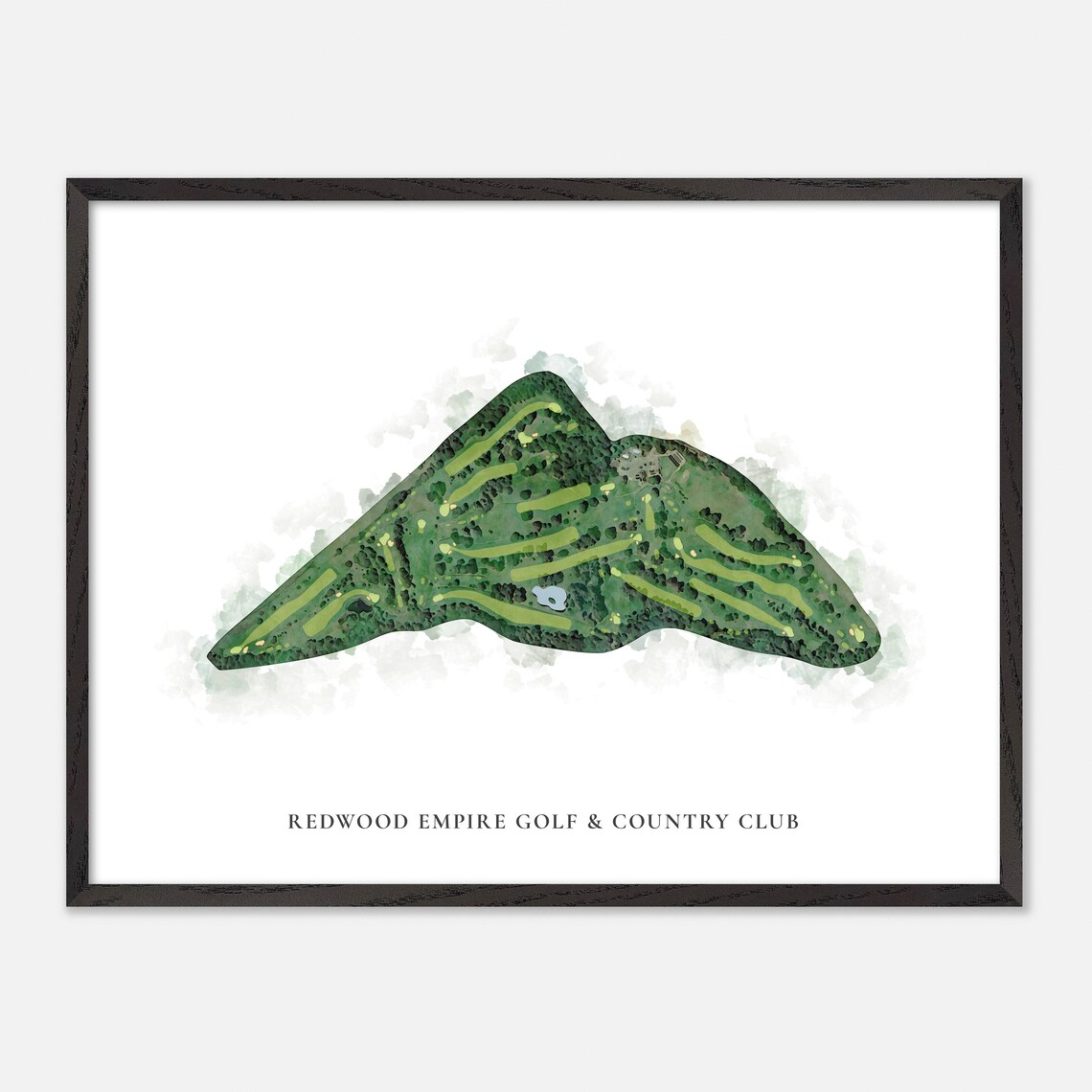 Redwood Empire Golf and Country Club Watercolor Aerial Map Poster - Image 5