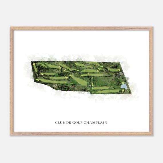 Club De Golf Champlain In Gatineau Canada Classic Watercolor Map Golfer Gift Golf Wall Art Golf Poster Print Course Layout