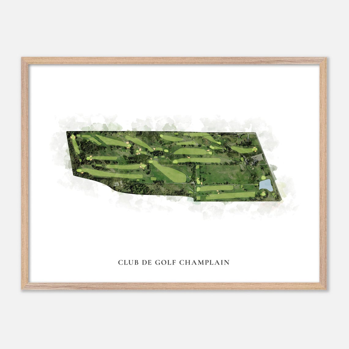 Club de Golf Champlain Gatineau Classic Watercolor Map Poster