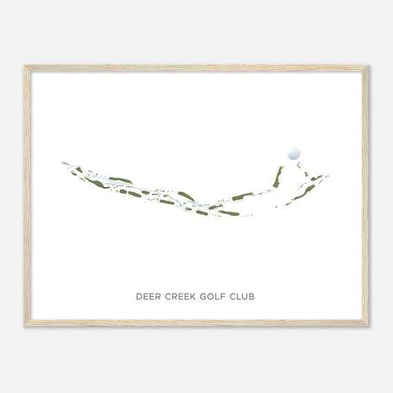 Deer Creek Golf Club Colorado Modern Watercolor Map Golfer Gift Golf Wall Art Golf Poster Print Course Layout