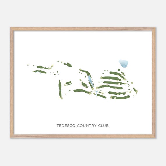 Tedesco Country Club In Marblehead Massachusetts Modern Watercolor Map Golfer Gift Golf Wall Art Golf Poster Print Course Layout