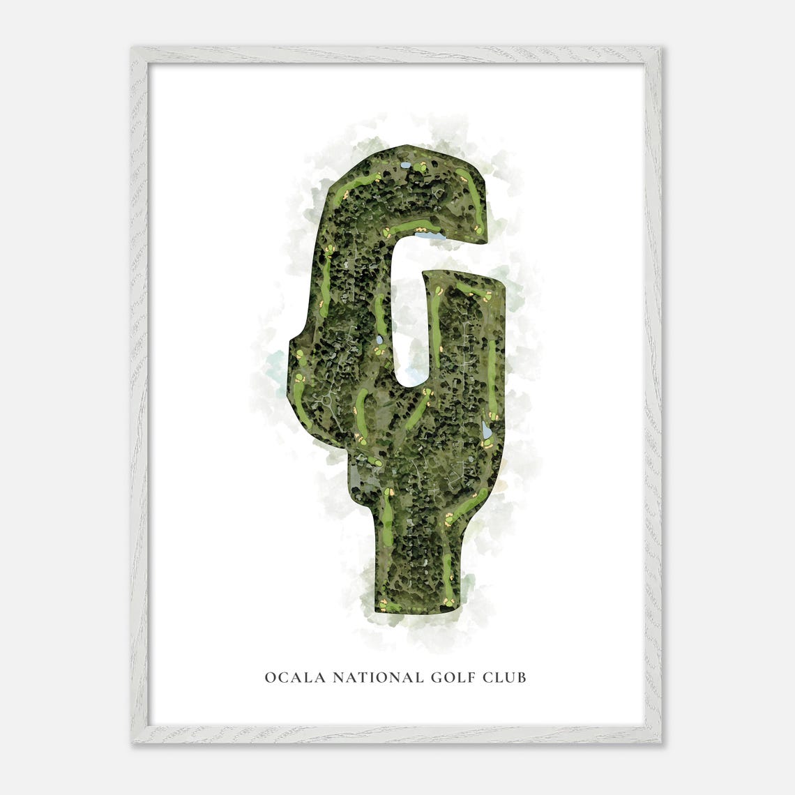 Ocala National Golf Club Ocala Florida Classic Watercolor Poster - Image 2