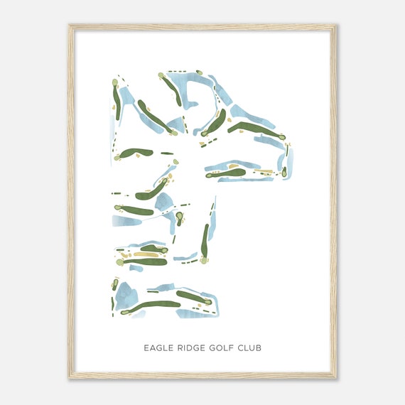 Eagle Ridge Golf Club Florida Modern Watercolor Map Golfer Gift Golf Wall Art Golf Poster Print Course Layout