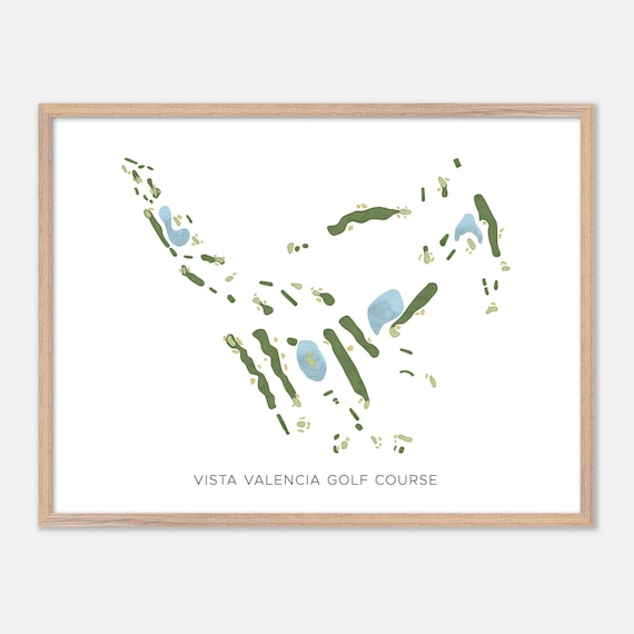 Vista Valencia Golf Course Valencia California Modern Watercolor Poster