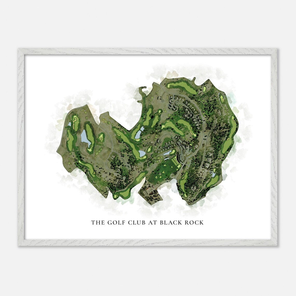 The Golf Club at Black Rock Idaho Classic Watercolor Map Poster - Image 4