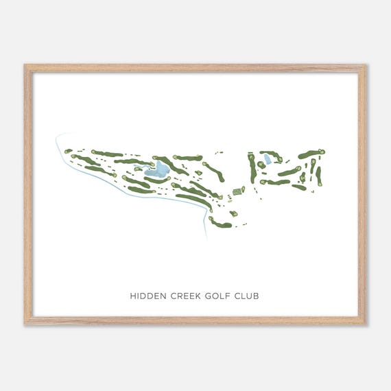 Hidden Creek Golf Club In Sellersburg Indiana Modern Watercolor Map Golfer Gift Golf Wall Art Golf Poster Print Course Layout