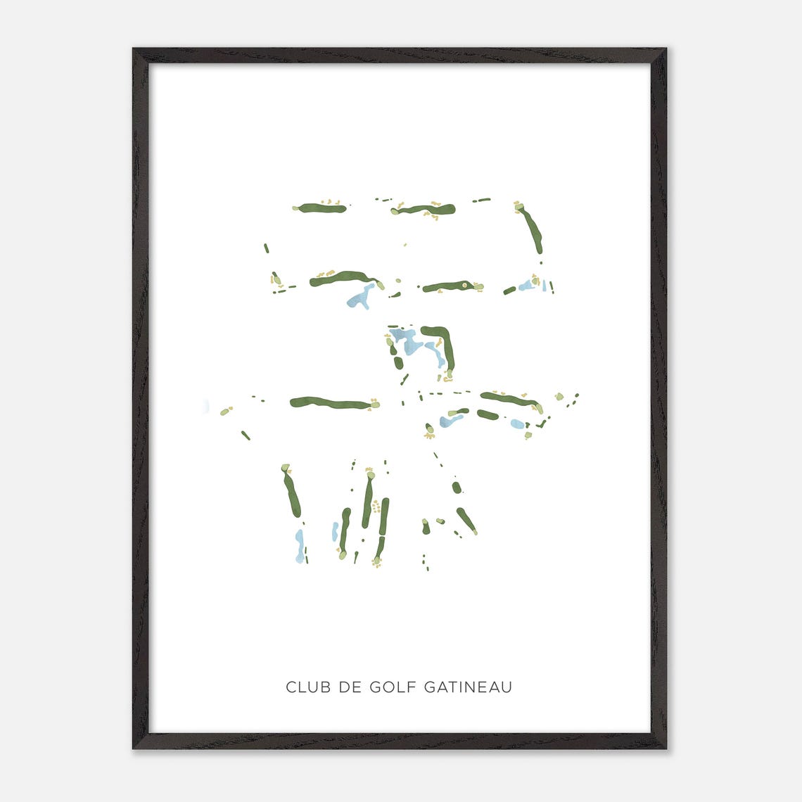 Club de Golf Gatineau Quebec Minimalist Watercolor Map Poster - Image 2