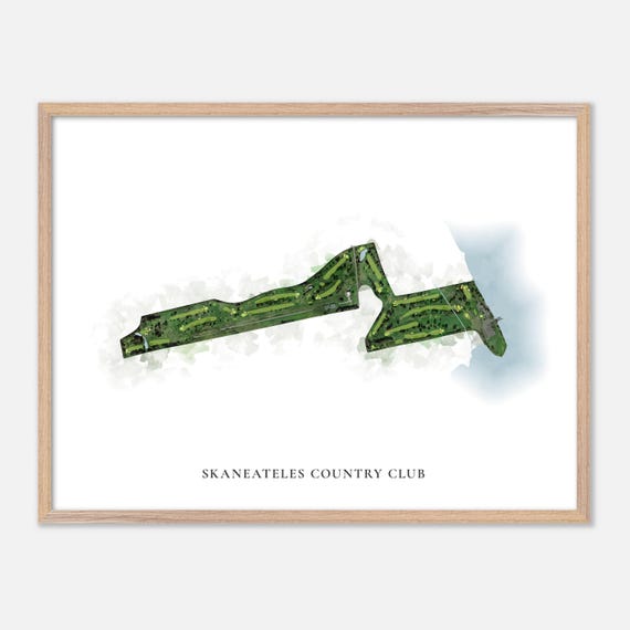 Skaneateles Country Club In Skaneateles New York Classic Watercolor Map Golfer Gift Golf Wall Art Golf Poster Print Course Layout