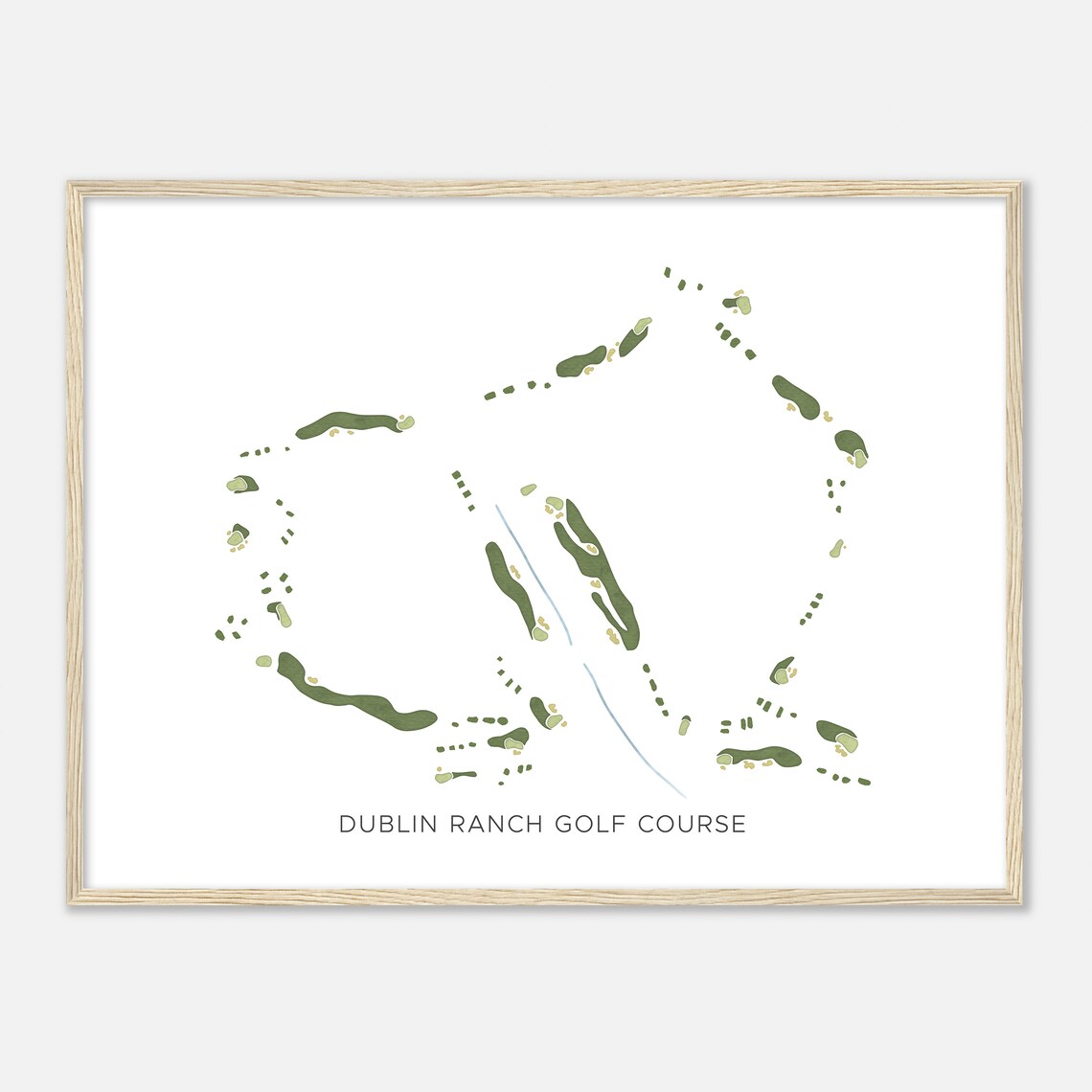 Dublin Ranch Golf Course California Modern Watercolor Map Golfer Gift Golf Wall Art Golf Poster Print Course Layout - Image 2