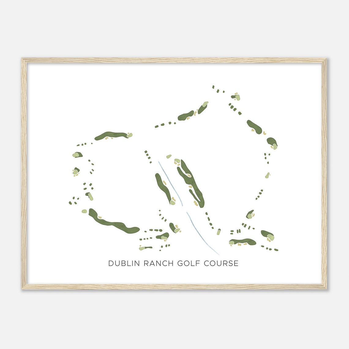 Dublin Ranch Golf Course Watercolor Map Golfer Gift Art Poster - Image 2