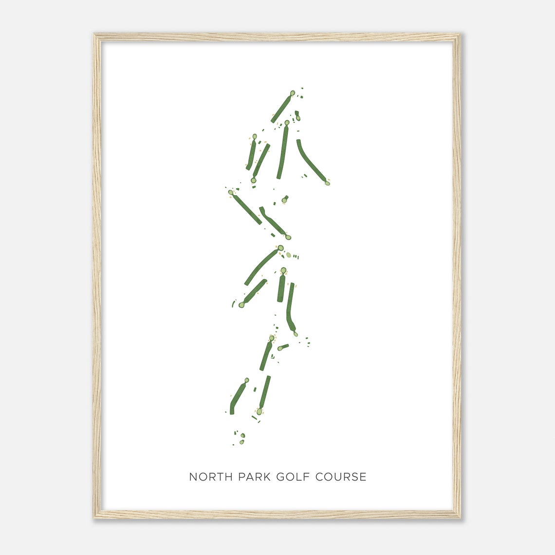North Park Golf Course Pennsylvania Modern Watercolor Golf Map Poster - Image 2