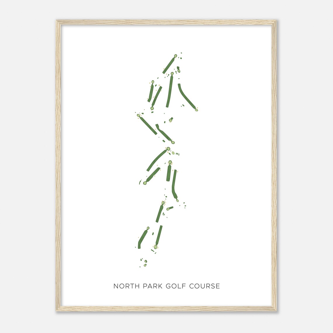 North Park Golf Course Pennsylvania Modern Watercolor Map Golfer Gift Golf Wall Art Golf Poster Print Course Layout - Image 2