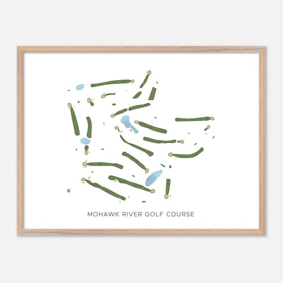 Mohawk River Golf Course In Rexford New York Modern Watercolor Map Golfer Gift Golf Wall Art Golf Poster Print Course Layout