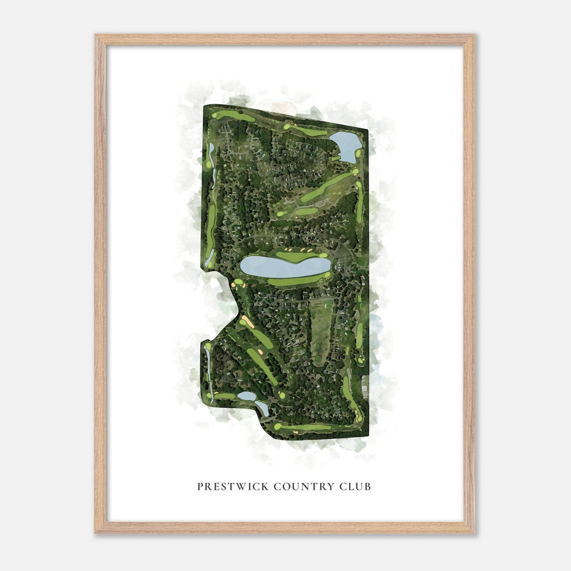 Prestwick Country Club South Carolina Classic Watercolor Map Poster - Image 6