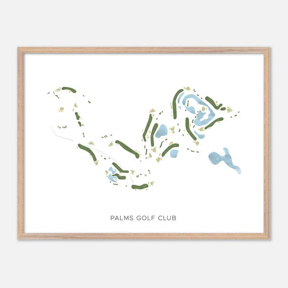 Palms Golf Club In Littlefield Arizona Modern Watercolor Map Golfer Gift Golf Wall Art Golf Poster Print Course Layout