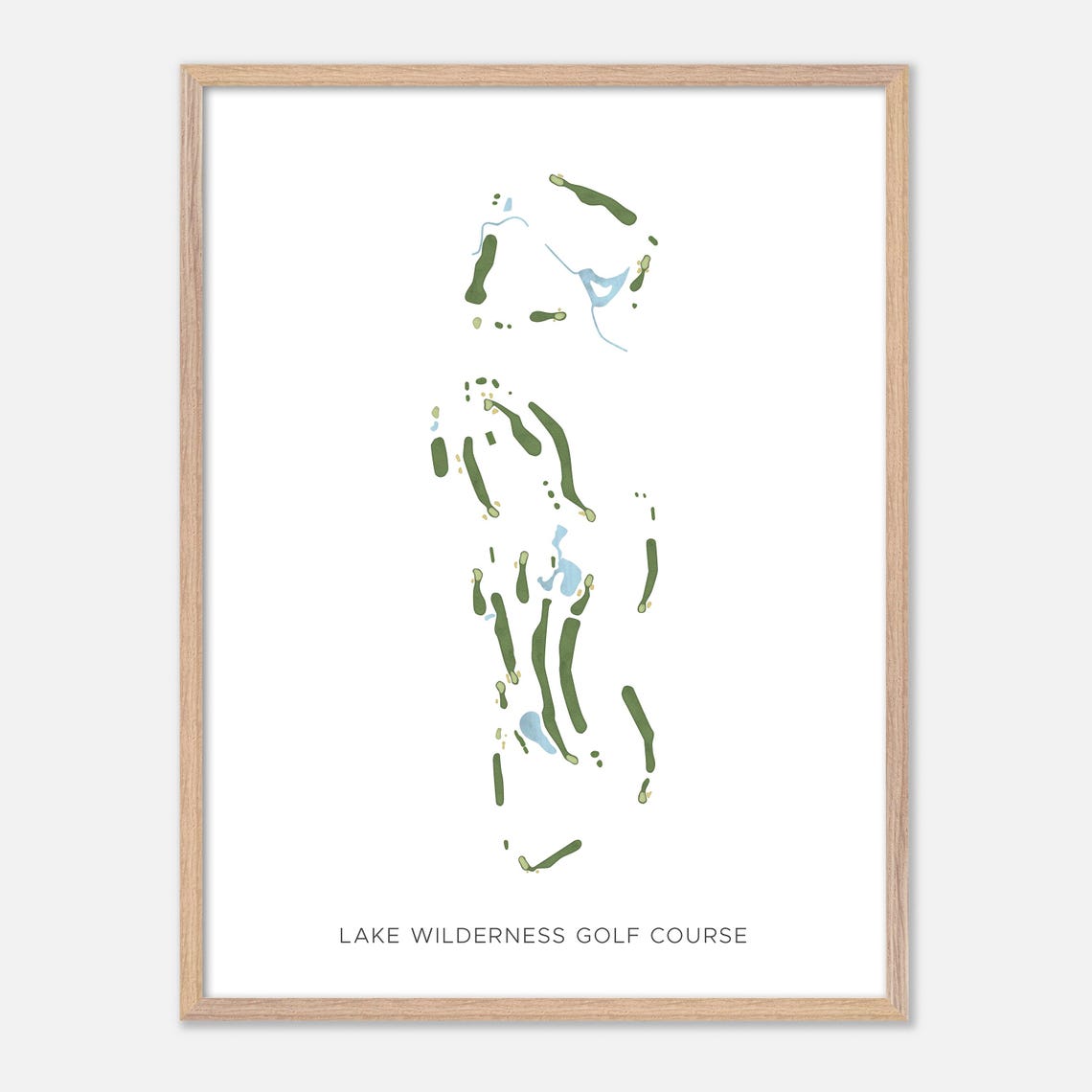 Lake Wilderness Golf Course Watercolor Fairway Map Lakeside Poster - Image 6