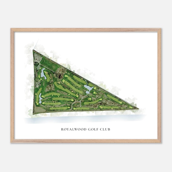 Royalwood Golf Club Canada Classic Watercolor Golf Map Poster
