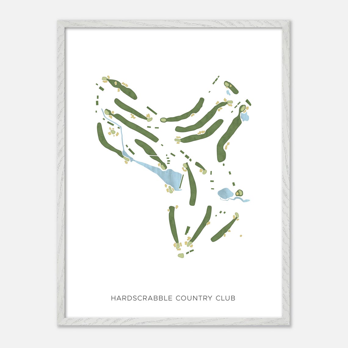 Hardscrabble Country Club Modern Minimalist Golf Map Art Poster - Image 2