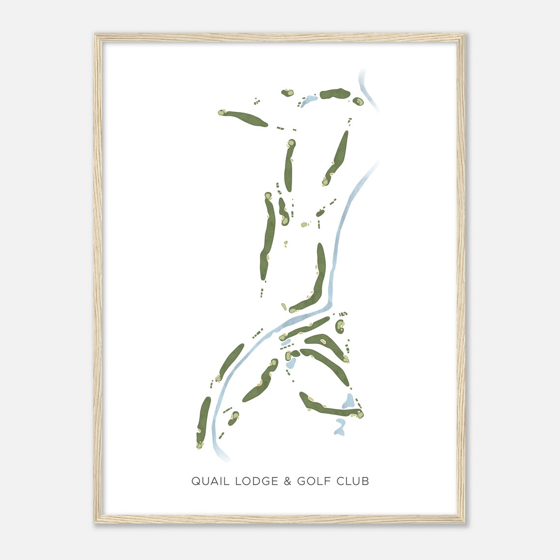 Quail Lodge & Golf Club California Modern Watercolor Map Poster - Image 2