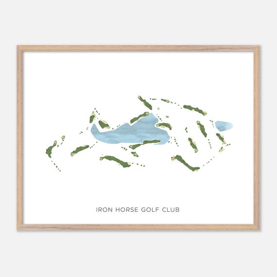 Iron Horse Golf Club In Ashland Nebraska Modern Watercolor Map Golfer Gift Golf Wall Art Golf Poster Print Course Layout