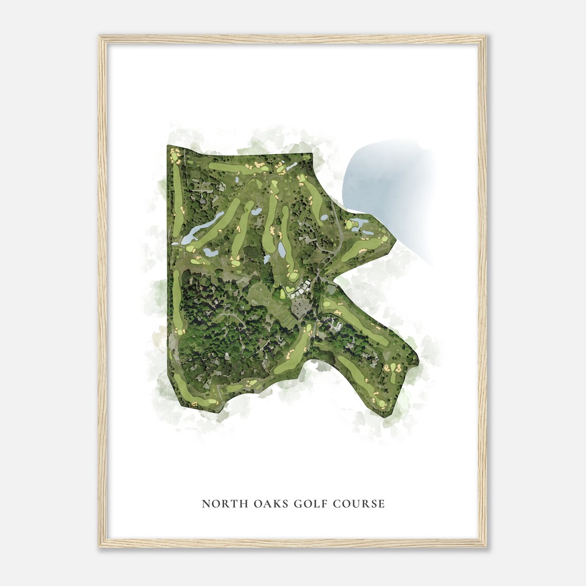 North Oaks Golf Course Minnesota Watercolor Map Art Print