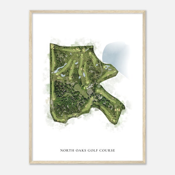 North Oaks Golf Course Minnesota Watercolor Map Art Print