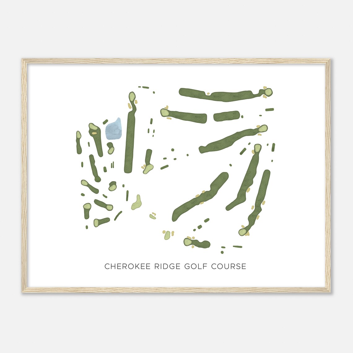 Cherokee Ridge Golf Course Colorado Modern Watercolor Map Golfer Gift Golf Wall Art Golf Poster Print Course Layout - Image 2