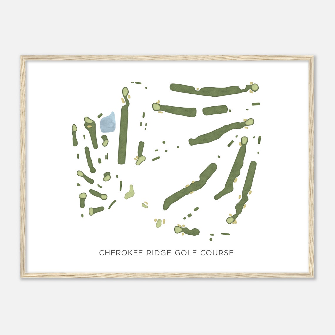 Cherokee Ridge Golf Course Colorado Modern Watercolor Map Poster - Image 2