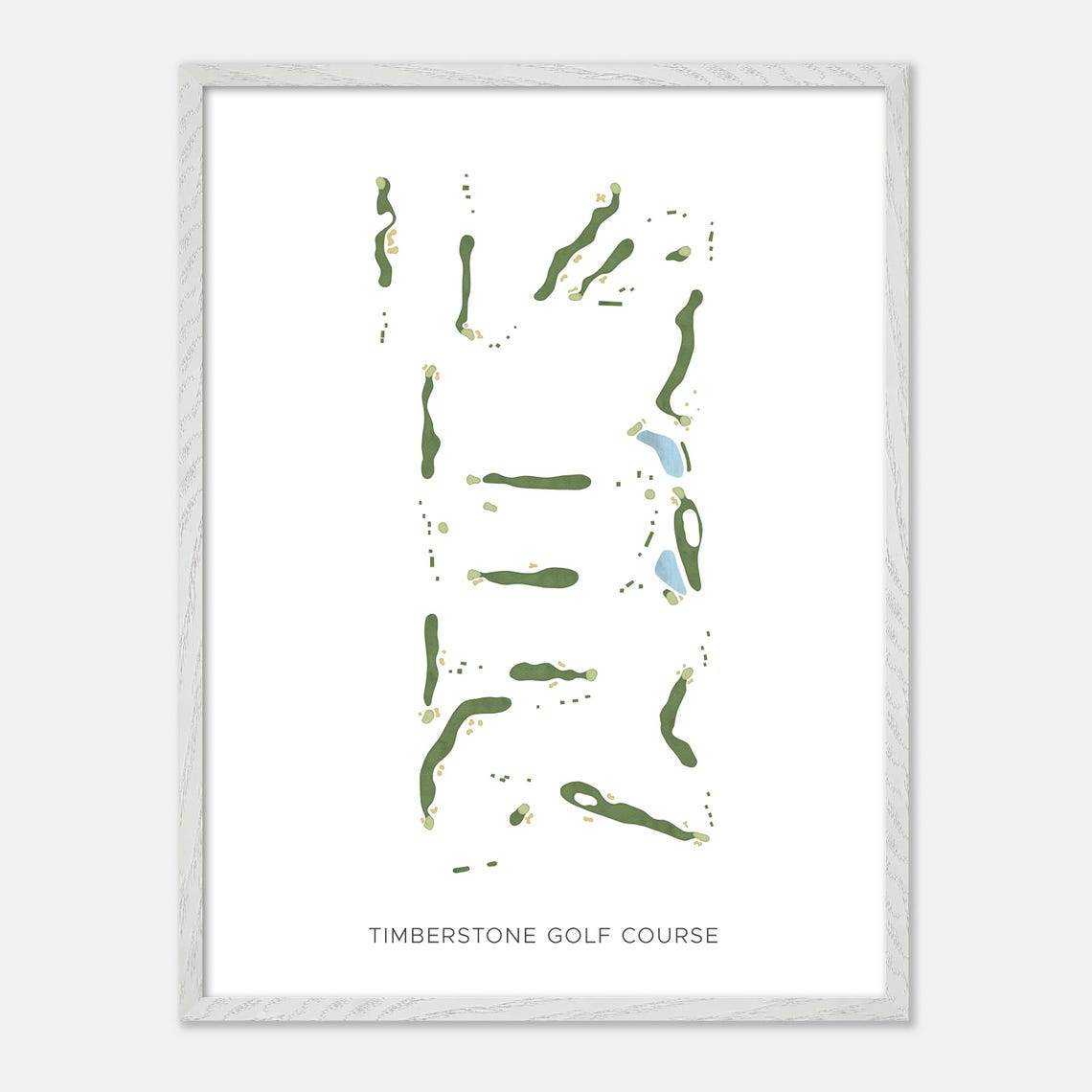 Timberstone Golf Course Modern Minimalist Watercolor Map Poster - Image 2