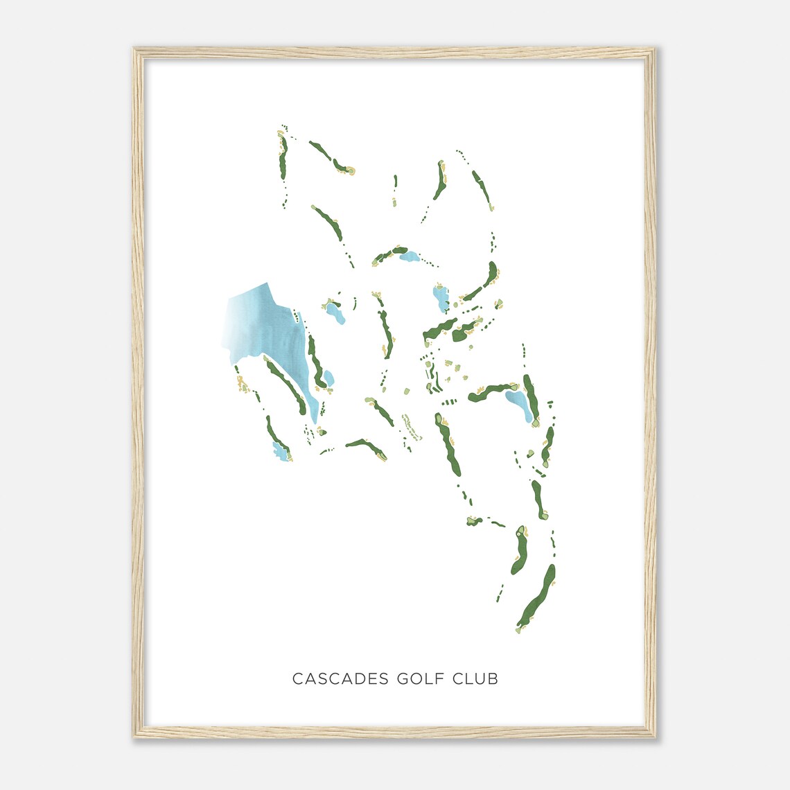 Cascades Golf Club New Jersey Modern Watercolor Map Golfer Gift Golf Wall Art Golf Poster Print Course Layout - Image 2