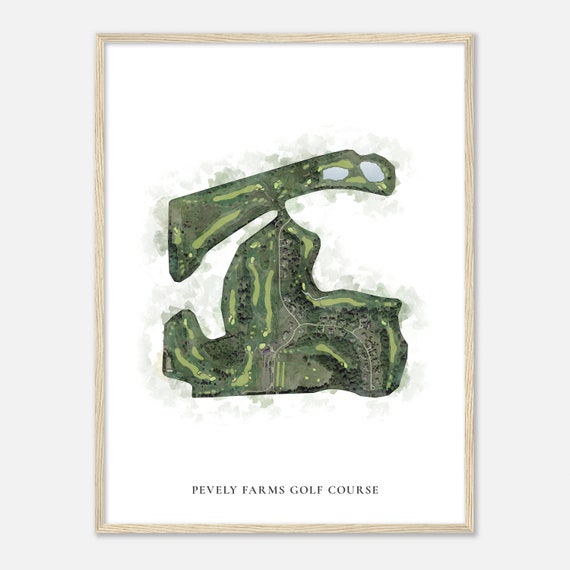 Pevely Farms Golf Course Missouri Classic Watercolor Map Golfer Gift Golf Wall Art Golf Poster Print Course Layout