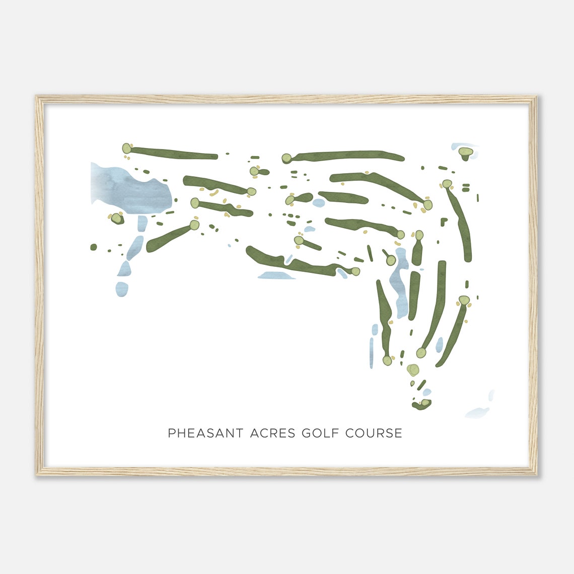 Pheasant Acres Golf Course Minnesota Modern Watercolor Map Golfer Gift Golf Wall Art Golf Poster Print Course Layout - Image 2