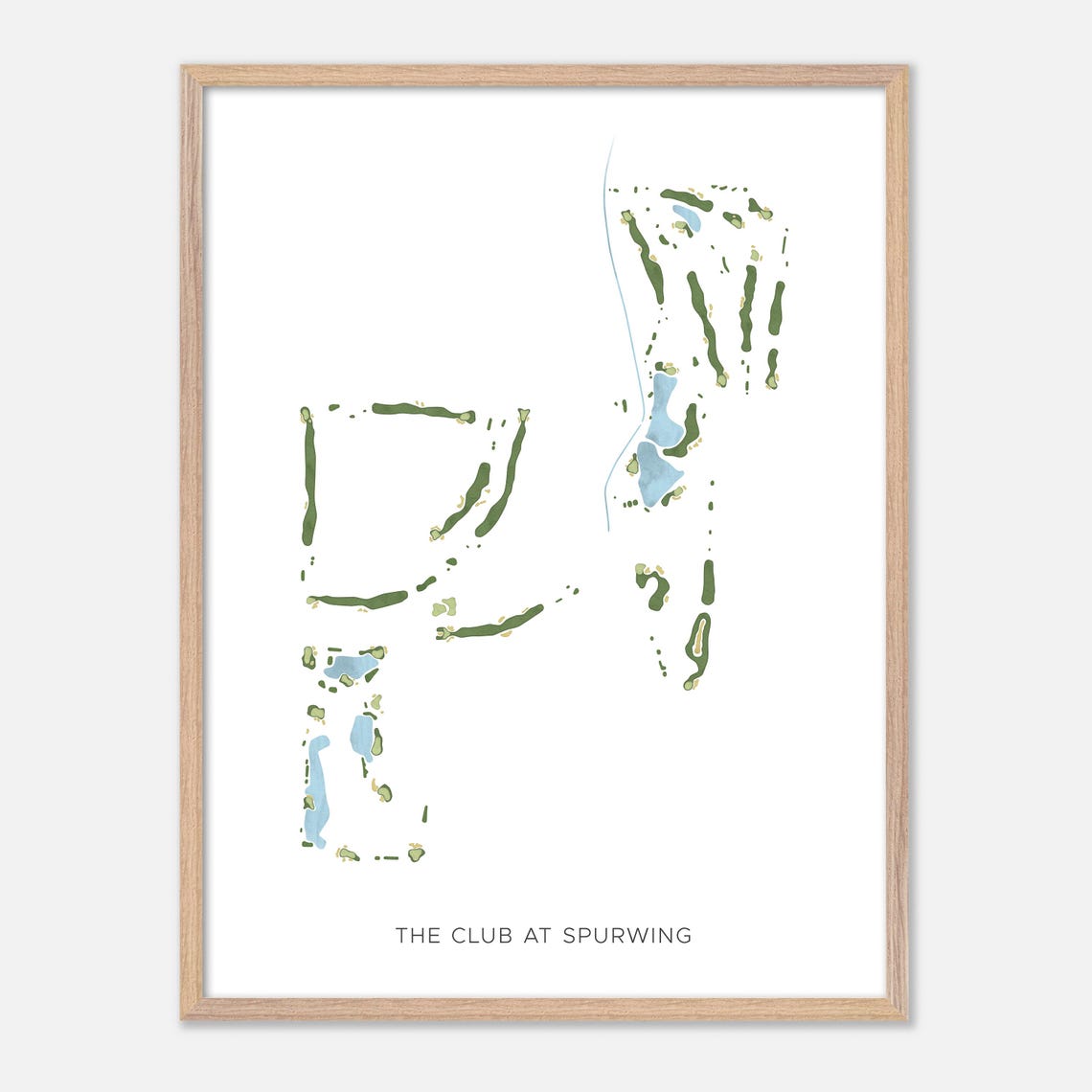The Club at Spurwing Modern Minimalist Course Map Art Poster - Image 2